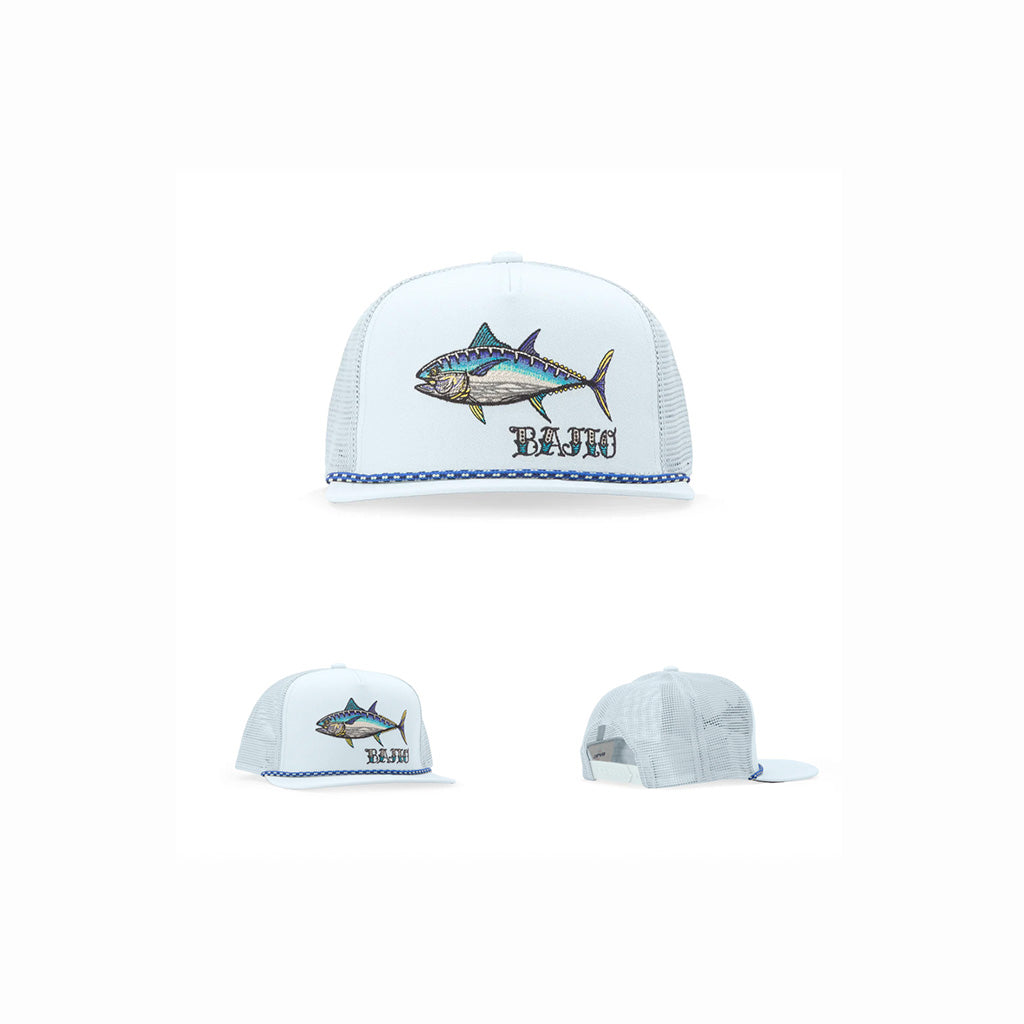 BAJIO TUNA - FLAT BRIM TWILL TRUCKER FRONT AND SIDE PUERTO RICO Y CARIBE