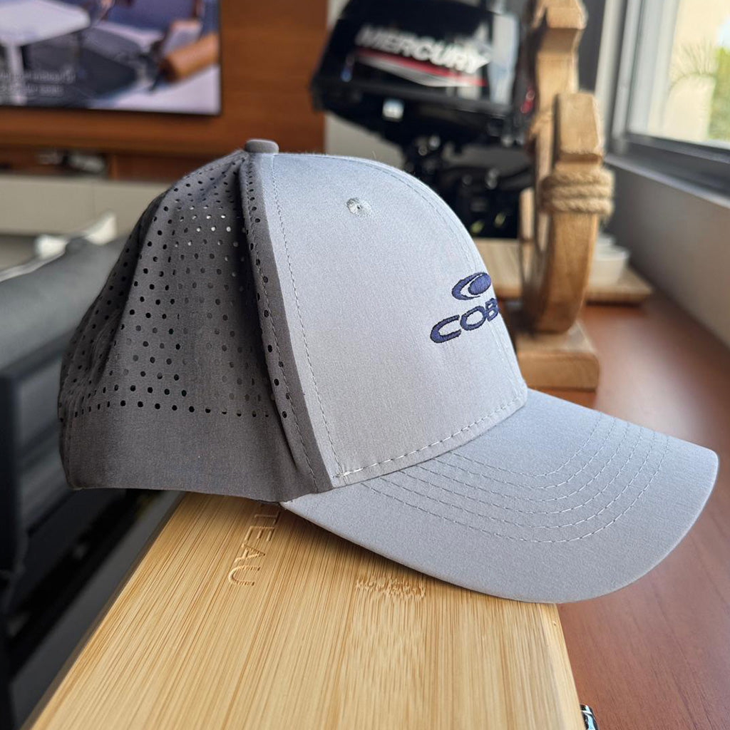 BILLFISH GEAR COBIA PERFORMANCE CAP GRAY AND BLUE PHOTO 3 PUERTO RICO Y CARIBE