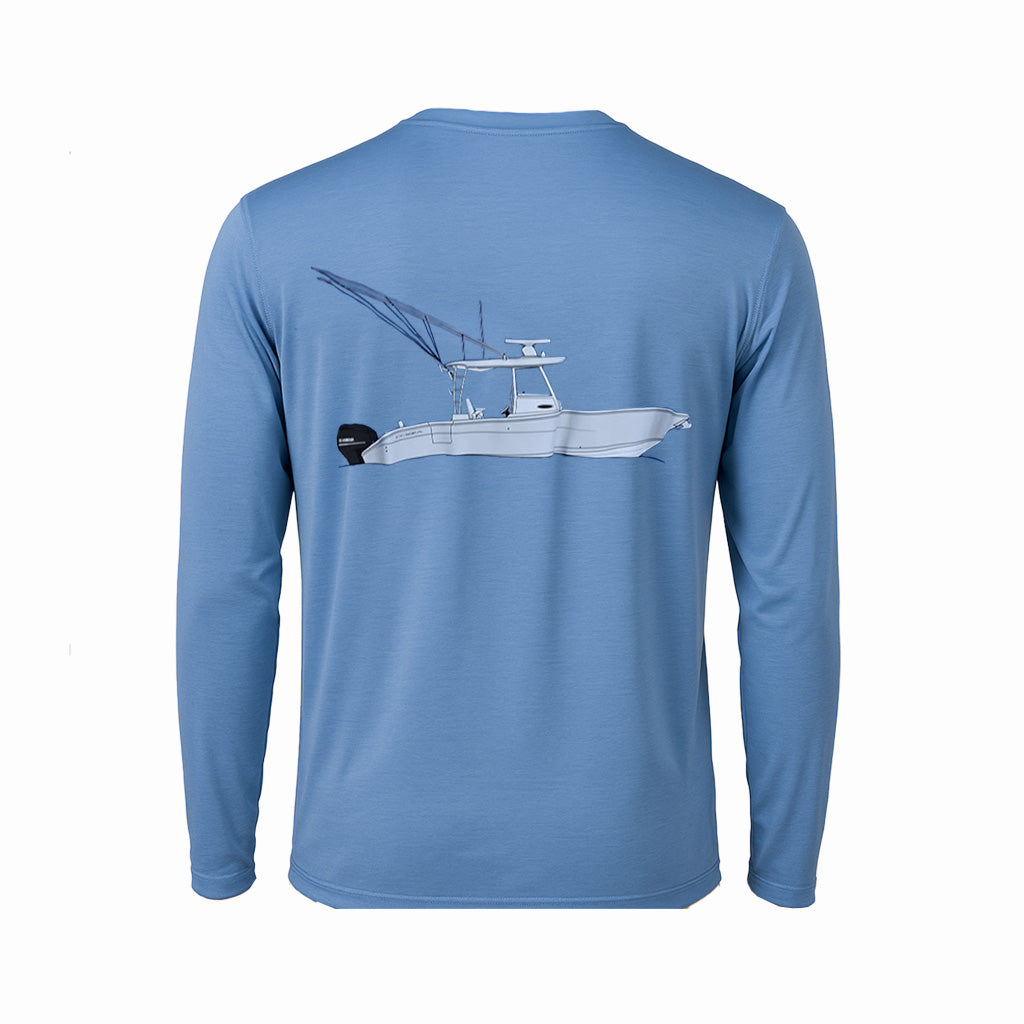 BILLFISH GEAR TEAK CREWNECK BACK PUERTO RICO Y CARIBE
