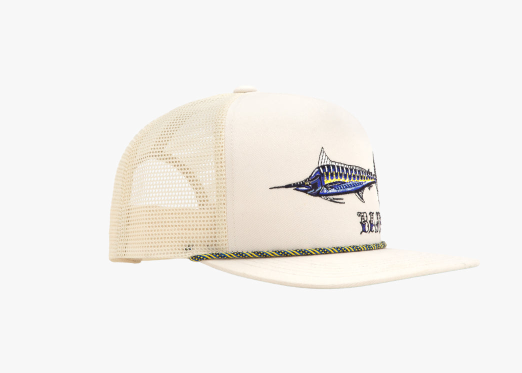 BAJIO BLACK MARLIN - FLAT BRIM TWILL TRUCKER PUERTO RICO Y CARIBE