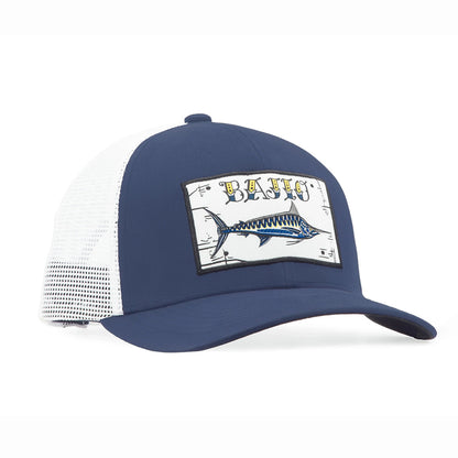 BAJIO BLACK MARLIN PATCH TRUCKER HAT PHOTO 2PUERTO RICO Y CARIBE