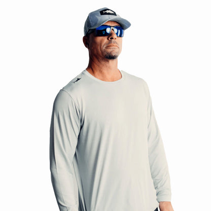 BILLFISH GEAR BILLFISHER CREW NECK LIGHT GREY PUERTO RICO Y CARIBE