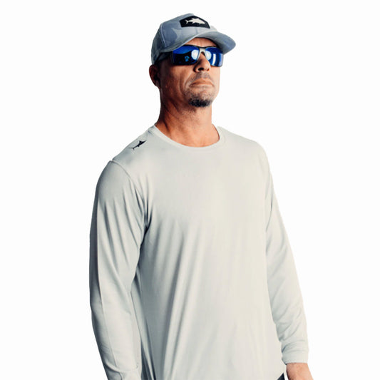BILLFISH GEAR BILLFISHER CREW NECK LIGHT GREY PUERTO RICO Y CARIBE