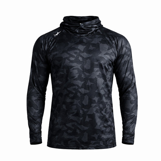 BILLFISH GEAR CAMO HOODED LONG SLEEVE PUERTO RICO Y CARIBE