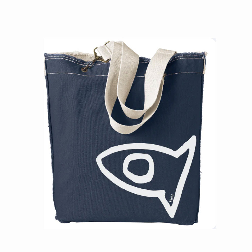 FISHI RAW EDGE TOTE NAVY PUERTO RICO Y CARIBE