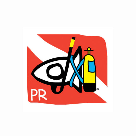 FISHI STICKER SCUBA PR PUERTO RICO Y CARIBE